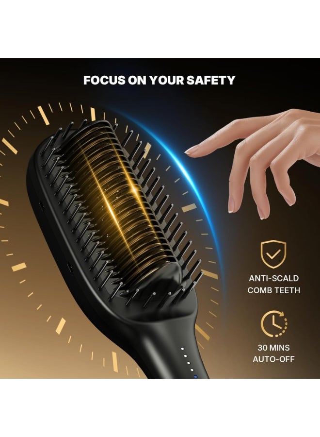 GRT Hair Straightener Brush Extra Wide 51mm Ceramic Hair Straighteners and Straightening Brush 2-in-1 Women, 40Million Ionic Anti-Frizz PTC Ceramic Hot Anti-Scald 30-min Auto Shutoff Fast Heating 140~230℃ - Image 3